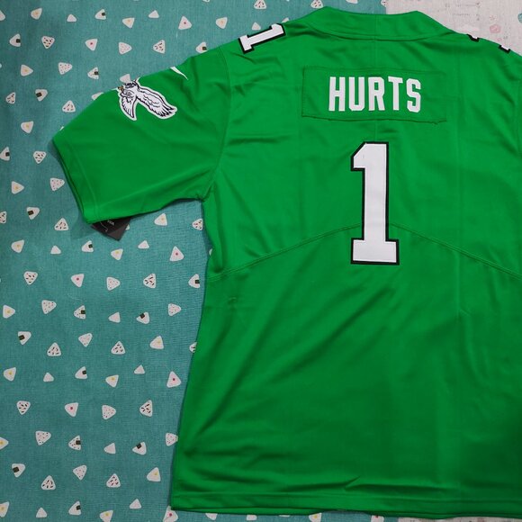Philadelphia Eagles Kelly Jalen Hurts #1 Green Jersey - Picture 8 of 10